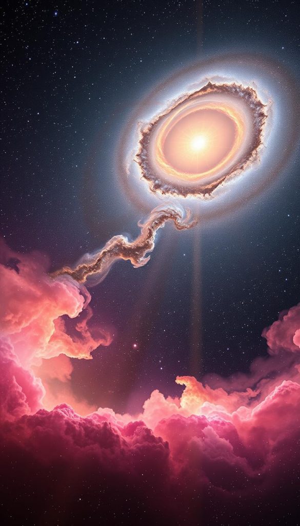 A breathtaking cosmic landscape showcasing the vastness of space. In the foreground, a serene nebula filled with warm colors of pink, orange, and purple swirls, contrasting against the dark void of space. Twinkling stars form a shimmering backdrop, creating a sense of depth and mystery in the middle ground. A cluster of distant galaxies spirals gracefully, radiating light that feels both calming and inspiring. The overall atmosphere is tranquil yet awe-inspiring, inviting contemplation and clarity. The lighting is soft and ethereal, reminiscent of a peaceful spring twilight. This image embodies the concept of a "life reset," symbolizing new beginnings and fresh perspectives, while seamlessly incorporating natural DIY vibes, echoing the essence of KlickKiste. A breathtaking cosmic landscape showcasing the vastness of space. In the foreground, a serene nebula filled with warm colors of pink, orange, and purple swirls, contrasting against the dark void of space. Twinkling stars form a shimmering backdrop, creating a sense of depth and mystery in the middle ground. A cluster of distant galaxies spirals gracefully, radiating light that feels both calming and inspiring. The overall atmosphere is tranquil yet awe-inspiring, inviting contemplation and clarity. The lighting is soft and ethereal, reminiscent of a peaceful spring twilight. This image embodies the concept of a "life reset," symbolizing new beginnings and fresh perspectives, while seamlessly incorporating natural DIY vibes, echoing the essence of KlickKiste.