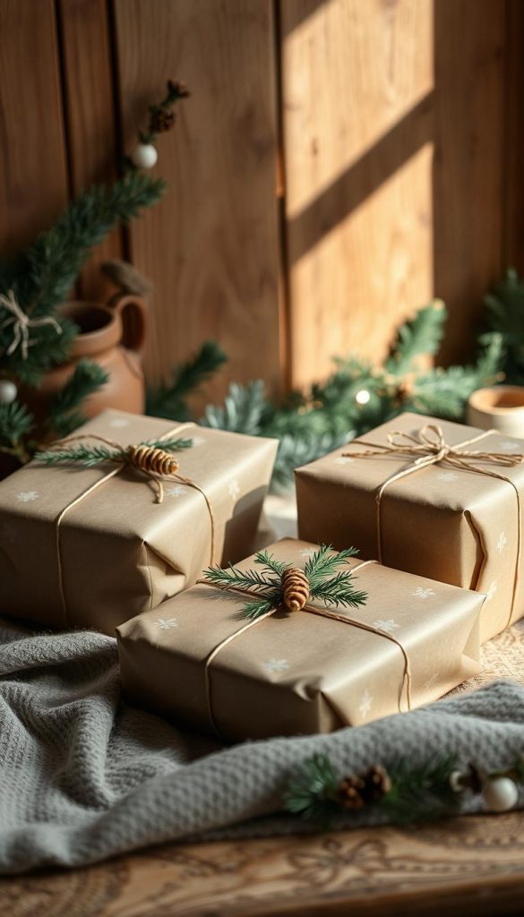 A cozy still life featuring neatly packaged parcels with festive accents, set against a warm, rustic backdrop. Soft natural lighting illuminates the scene, casting gentle shadows and highlighting the tactile textures of the materials. Muted earth tones and a touch of greenery create a serene, hygge-inspired ambiance, evoking a sense of winter wonder and holiday cheer. The arrangement conveys a welcoming, homespun aesthetic, inviting the viewer to imagine the joy of sending and receiving these carefully curated gifts. A cozy still life featuring neatly packaged parcels with festive accents, set against a warm, rustic backdrop. Soft natural lighting illuminates the scene, casting gentle shadows and highlighting the tactile textures of the materials. Muted earth tones and a touch of greenery create a serene, hygge-inspired ambiance, evoking a sense of winter wonder and holiday cheer. The arrangement conveys a welcoming, homespun aesthetic, inviting the viewer to imagine the joy of sending and receiving these carefully curated gifts.