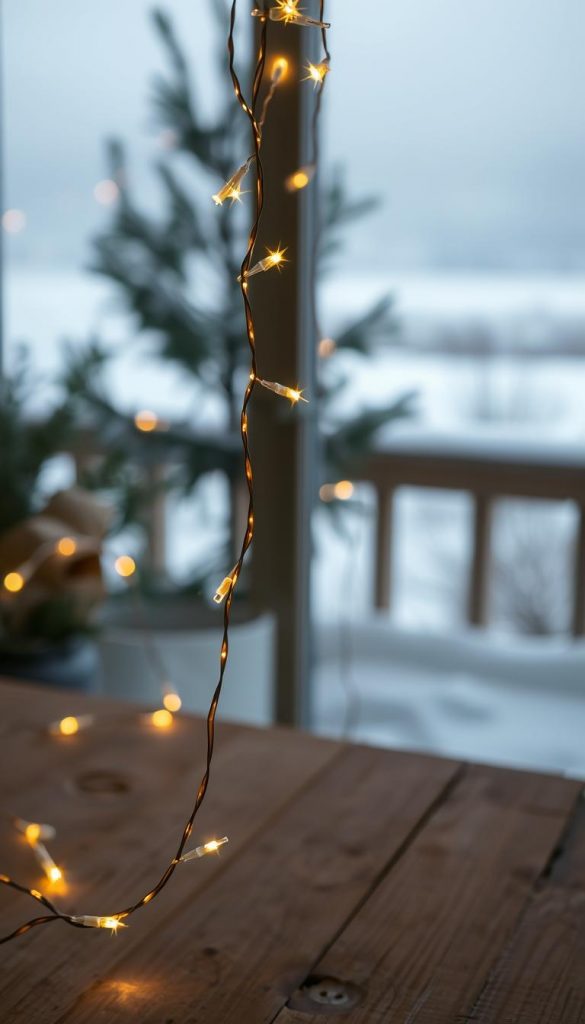 A cozy, winter-inspired scene showcasing a captivating "Sternenhimmel LED Drahtlichterkette". The foreground features the elegant wire light chain, its delicate strands adorned with a constellation of twinkling LED lights, casting a warm, inviting glow. In the middle ground, a rustic wooden surface provides a natural, earthy backdrop, complementing the soft, muted tones of the lights. The background depicts a serene, snowy landscape, with a hazy, atmospheric quality reminiscent of a serene, winter wonderland. The overall composition evokes a sense of tranquility, wonder, and a touch of whimsy, perfectly capturing the essence of the 2025 Christmas lantern trends. A cozy, winter-inspired scene showcasing a captivating "Sternenhimmel LED Drahtlichterkette". The foreground features the elegant wire light chain, its delicate strands adorned with a constellation of twinkling LED lights, casting a warm, inviting glow. In the middle ground, a rustic wooden surface provides a natural, earthy backdrop, complementing the soft, muted tones of the lights. The background depicts a serene, snowy landscape, with a hazy, atmospheric quality reminiscent of a serene, winter wonderland. The overall composition evokes a sense of tranquility, wonder, and a touch of whimsy, perfectly capturing the essence of the 2025 Christmas lantern trends.