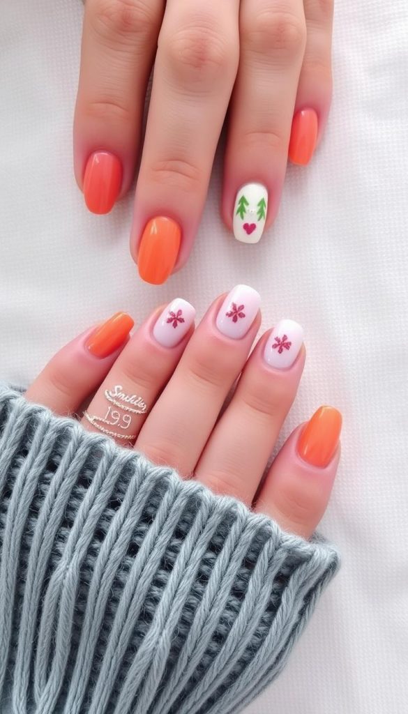 A neatly arranged collection of 29 meticulously crafted nail art designs, showcasing a harmonious blend of warm, inviting hues and a touch of winter charm. Vibrant yet soothing, these DIY-inspired manicures radiate a natural, authentic aesthetic that evokes a sense of cozy Pinterest-esque inspiration. Captured in soft, diffused lighting, the designs are presented against a subtly textured backdrop, creating an atmosphere of serene elegance and effortless style.