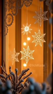 DIY Fensterdeko Schneeflocken