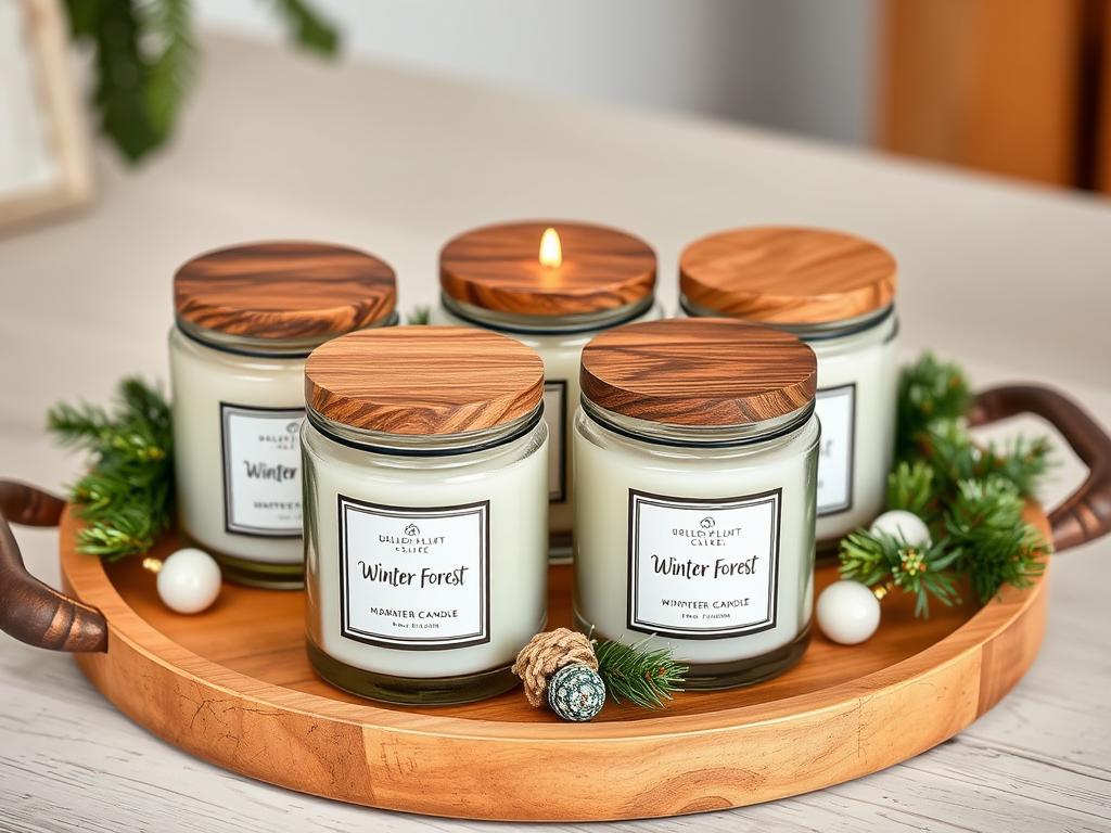 Duftkerzen-Set Winter Forest mit drei Kerzen in Glasgefäßen als Teil der Cozy Winter Home Decor 2026 Kollektion