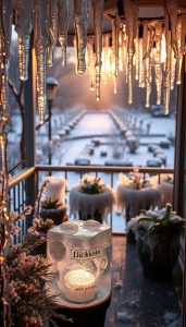 Eislichter Balkon