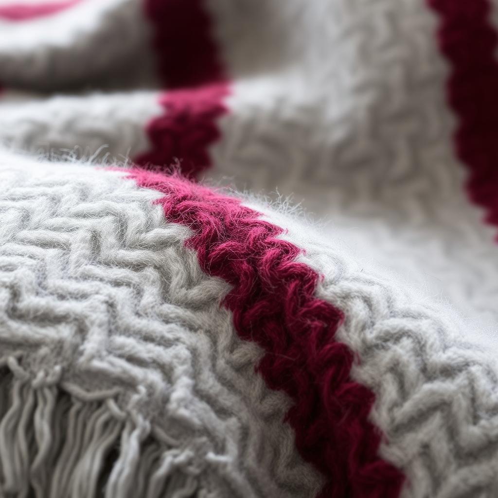 Estancia ALPACA BLEND Überwurf in Grau/Weinrot