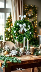 Grün Weiß Weihnachtsdeko