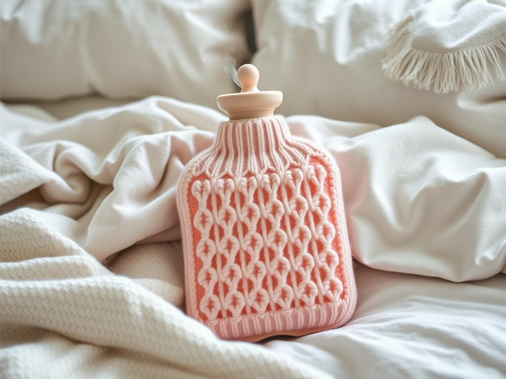 Keramik-Wärmflasche Cozy Nights mit gestricktem Bezug als Cozy Winter Home Decor 2026 Trend-Produkt