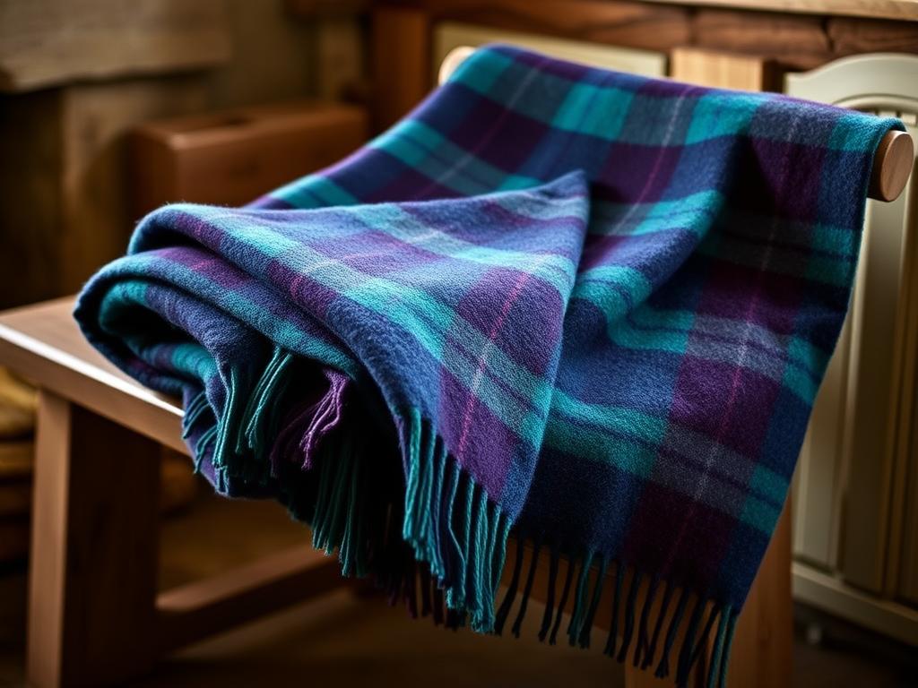 The Tartan Blanket Co. Recycled Wool Blanket mit traditionellem schottischen Muster