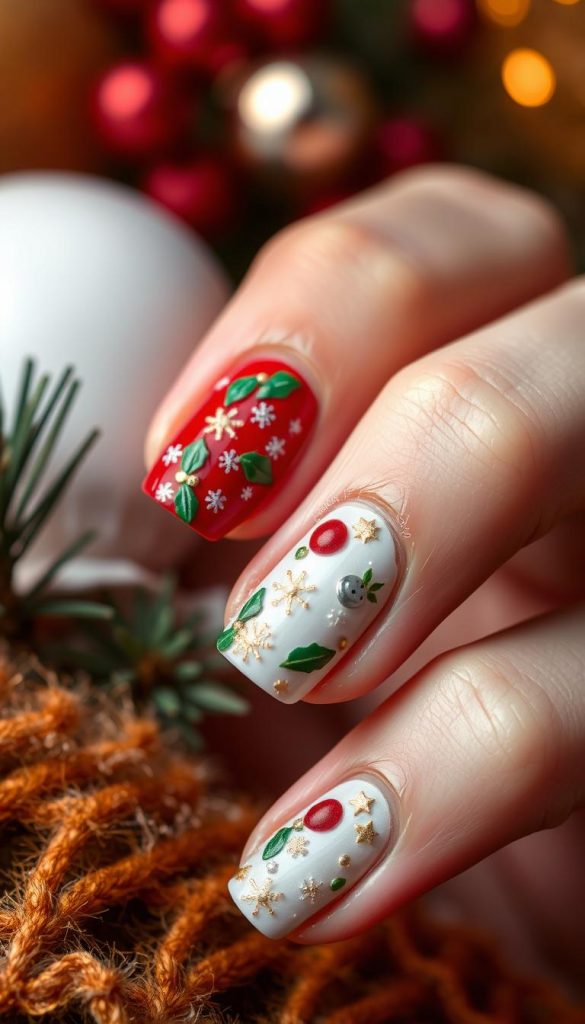 Weihnachts Nailart Ideen