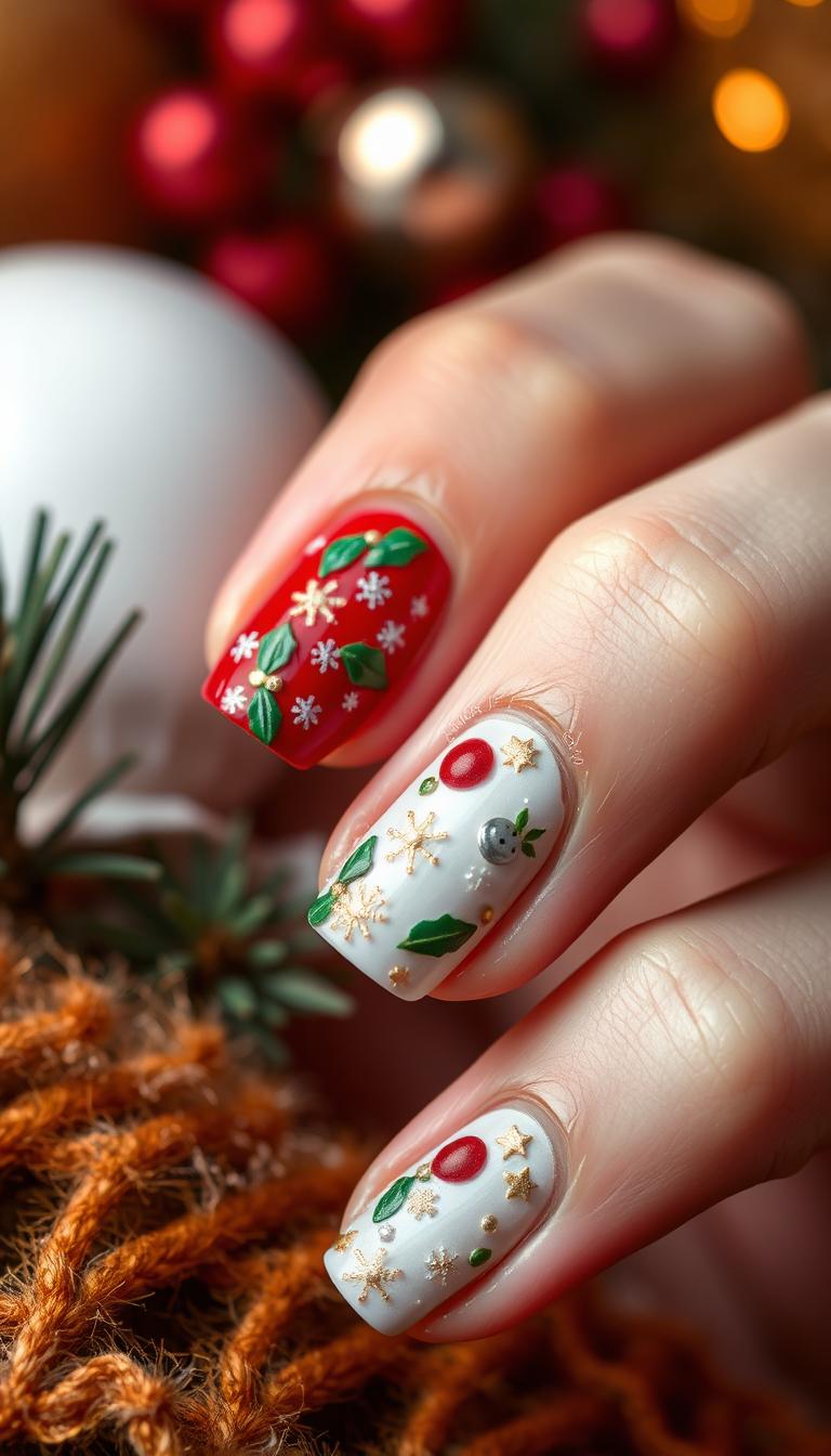 Weihnachts Nailart Ideen