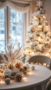 Weiße Weihnachtsdeko