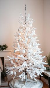 Weißer Weihnachtsbaum Deko Ideen