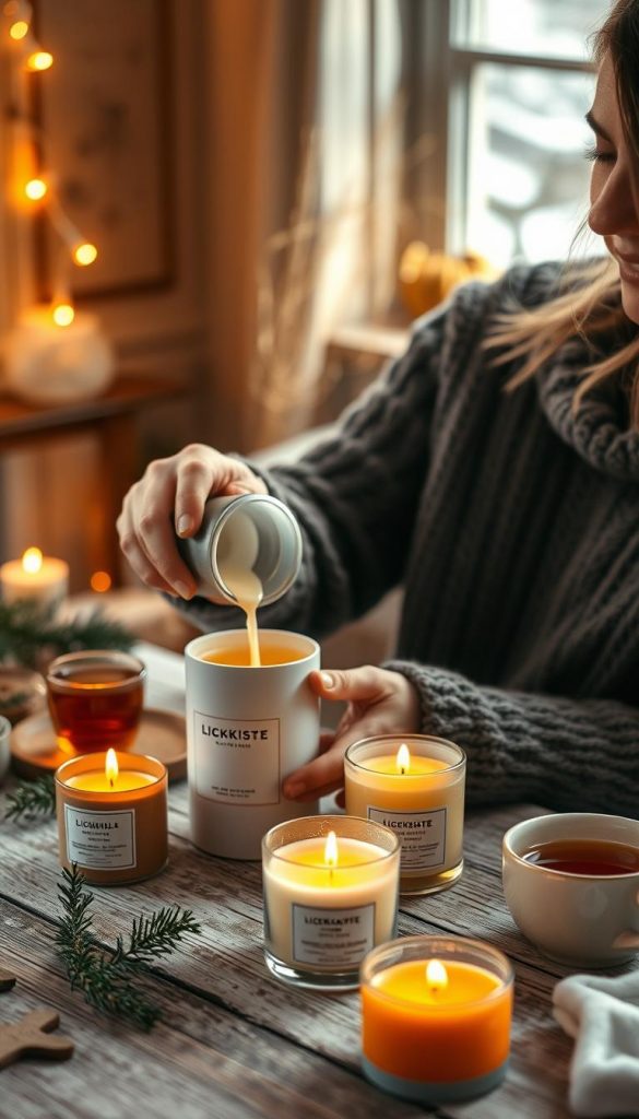 Winterkerzen gießen