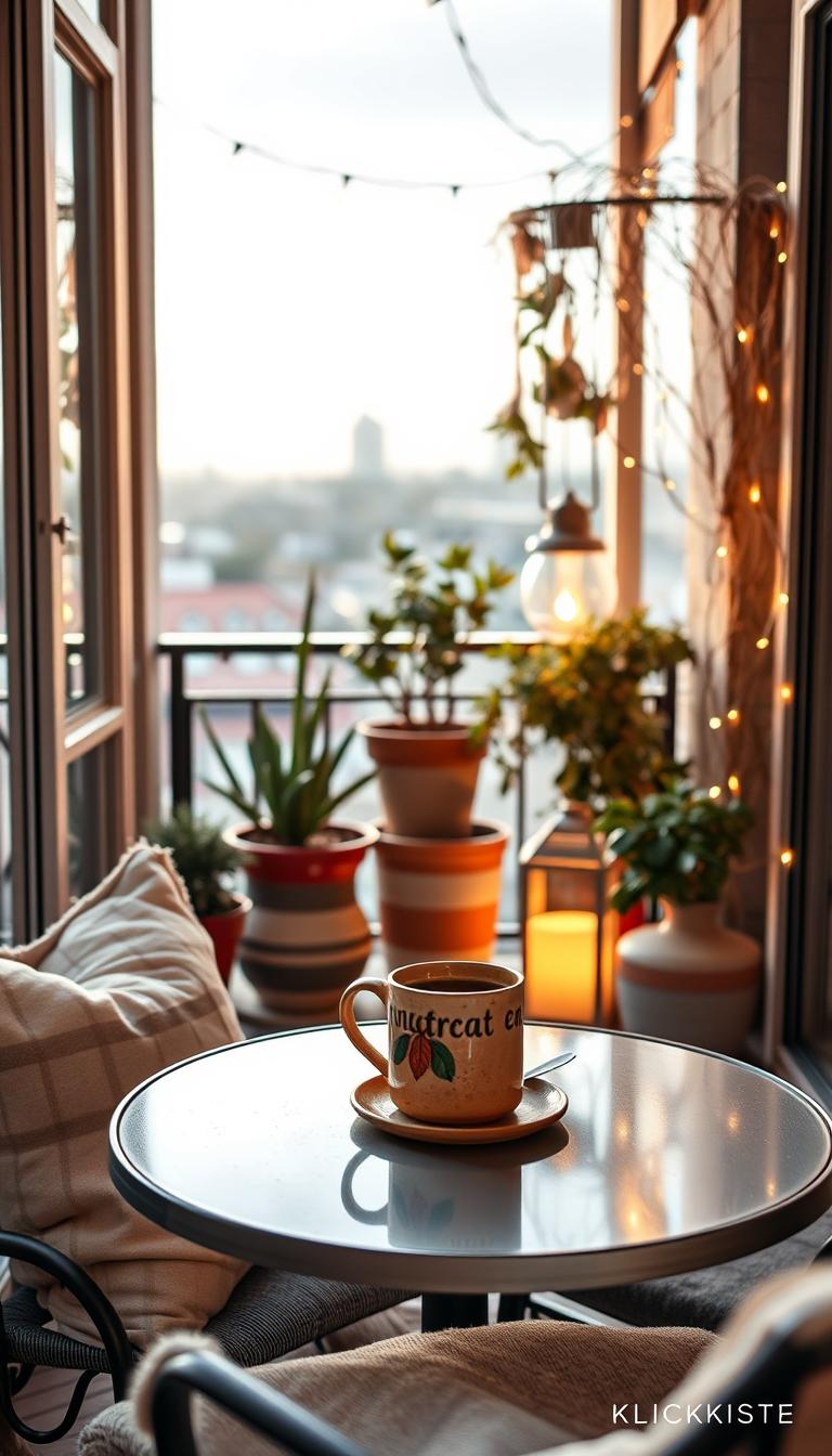 balkon deko ideen klein und gemütlich
