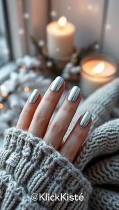 chrome nails winter