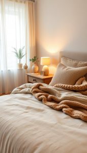 cozy neutral bedroom decor