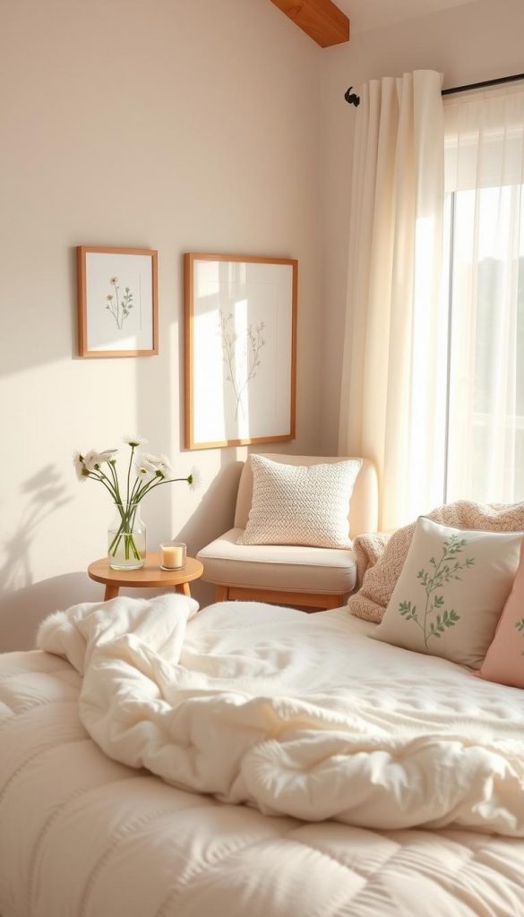 cozy spring bedroom decor