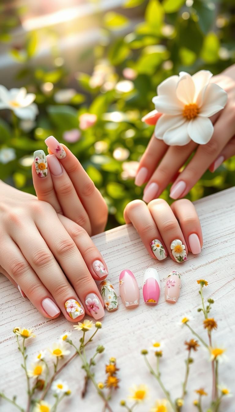 floral spring nails
