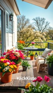 frühlingsdeko balkon ideen