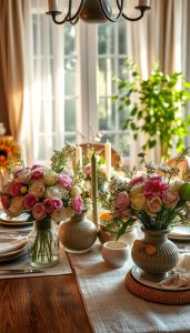 frühlingsdeko ideen esstisch