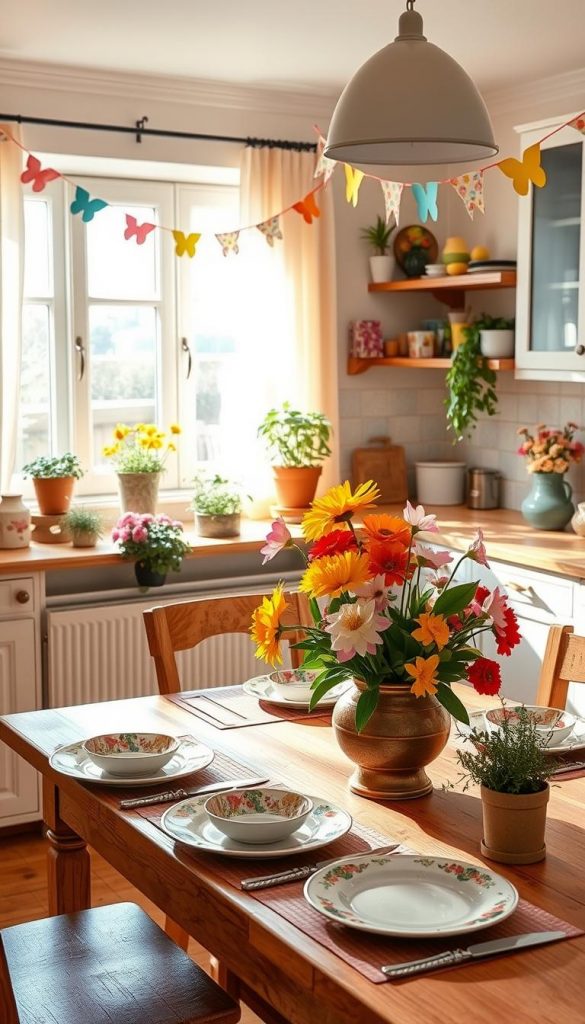 frühlingsdeko ideen für die küche