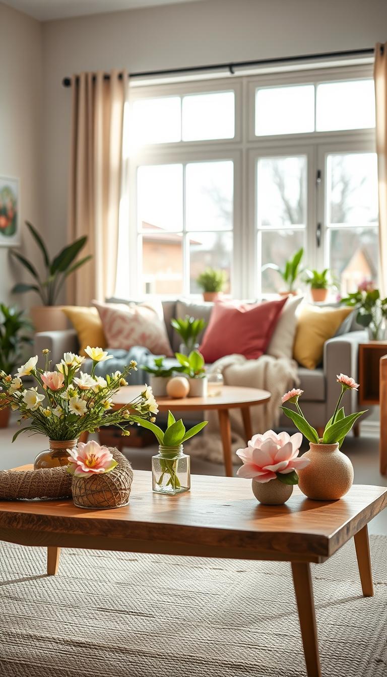 frühlingsdeko ideen wohnzimmer