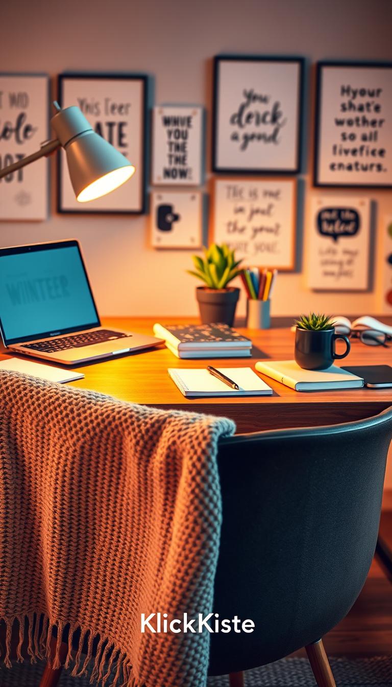 home office desk styling