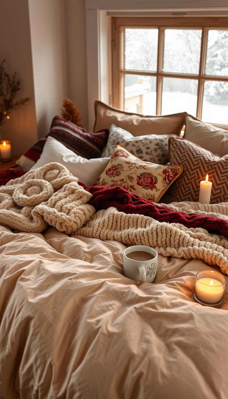 layered bedding winter
