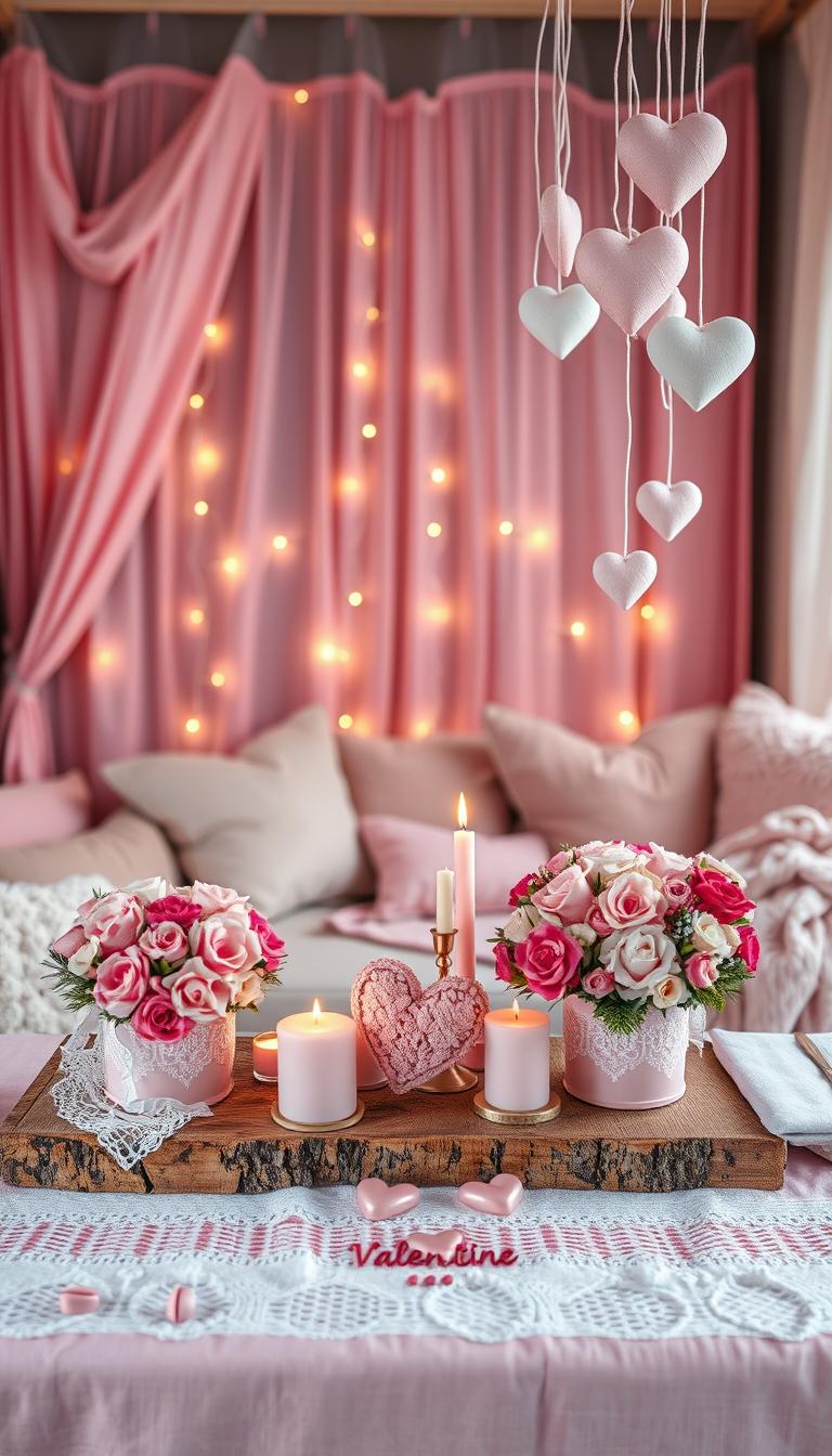 pink valentine decor