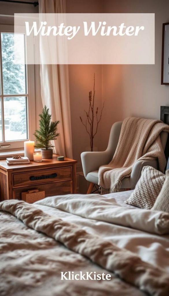 schlafzimmer neu dekorieren im winter