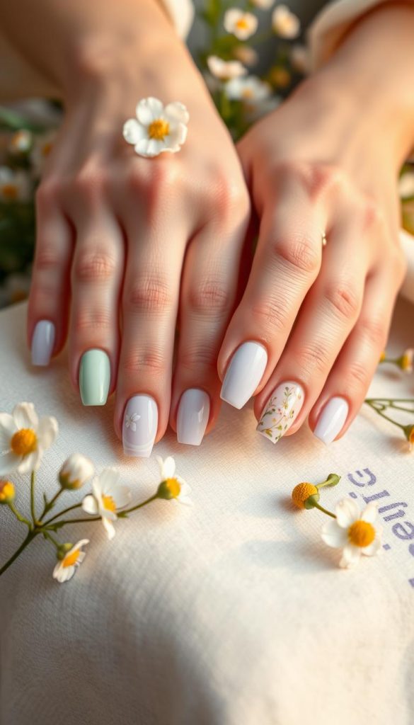 spring gel nails short