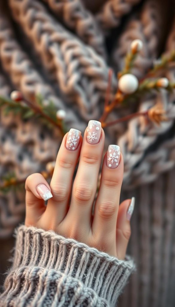 winter nails ideen kurz