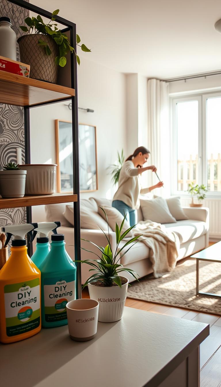 wohnzimmer frühjahrsputz