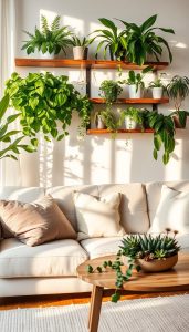 wohnzimmer pflanzen styling ideen