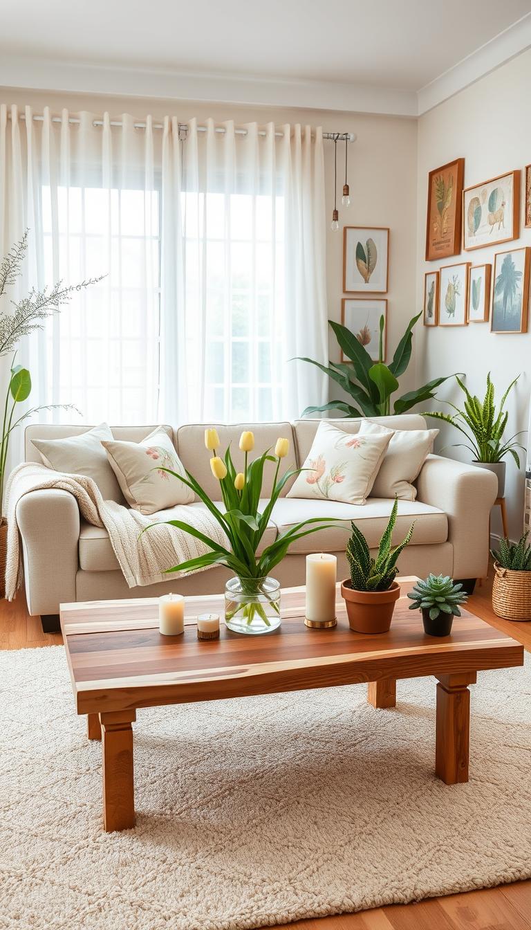 13 gemütliche Ideen für ein warmes Frühlingswohnzimmer