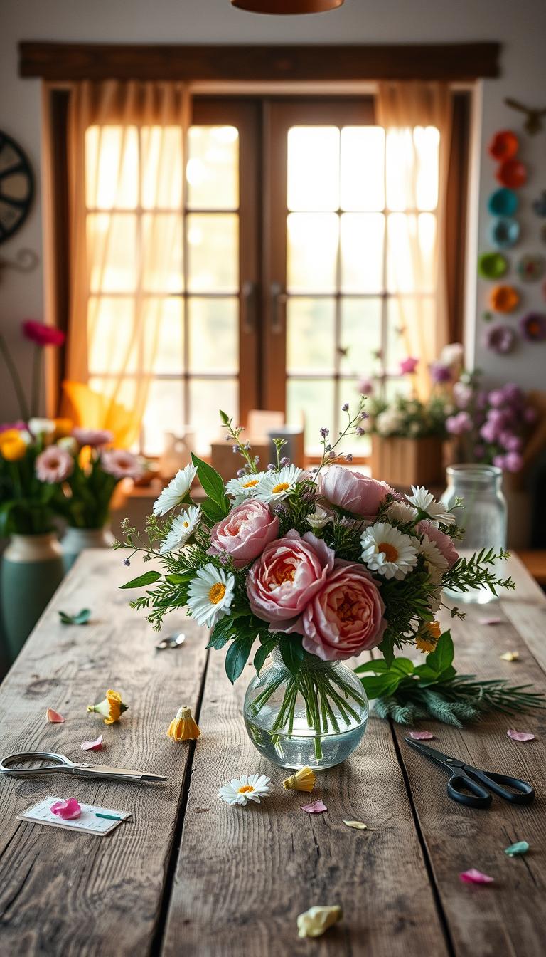 Blumenarrangement DIY