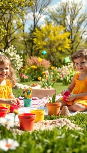 Kinder Beschäftigung Frühling