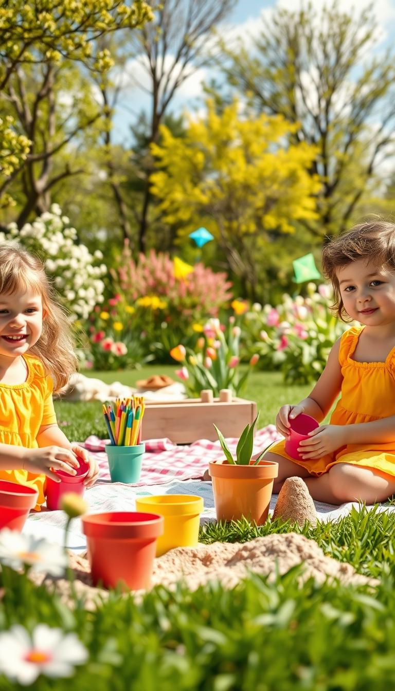 Kinder Beschäftigung Frühling