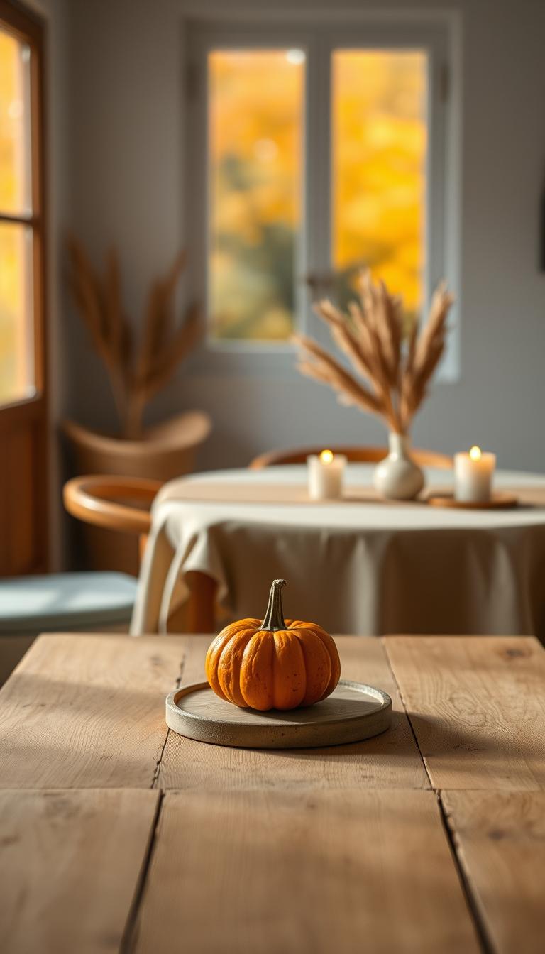 Minimalistische Herbstdeko