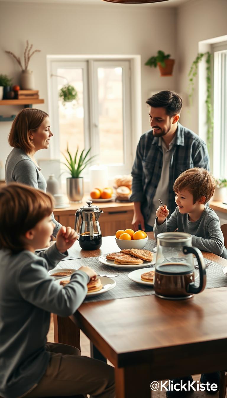 Morgenroutine Familie
