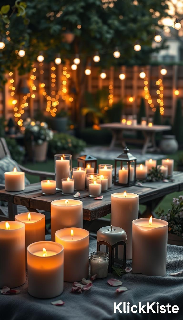 Outdoor Kerzen Ideen