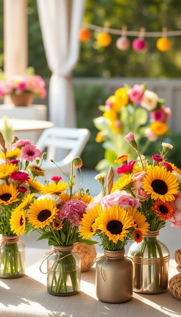 Sommer Blumen Deko DIY