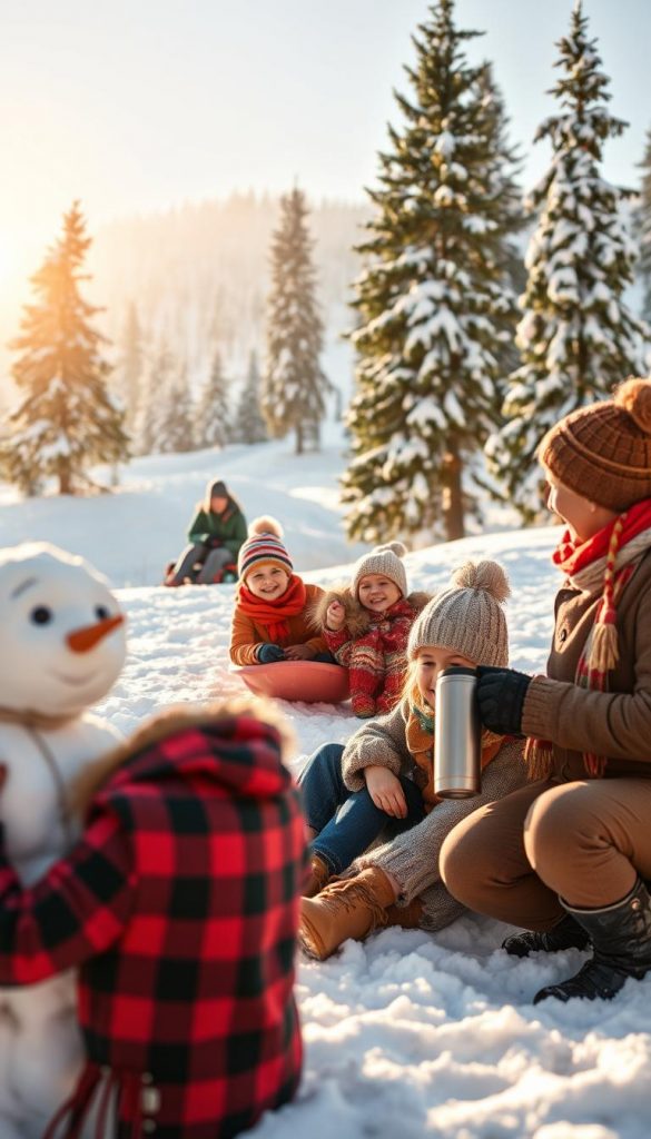 Winter Aktivitäten Familie