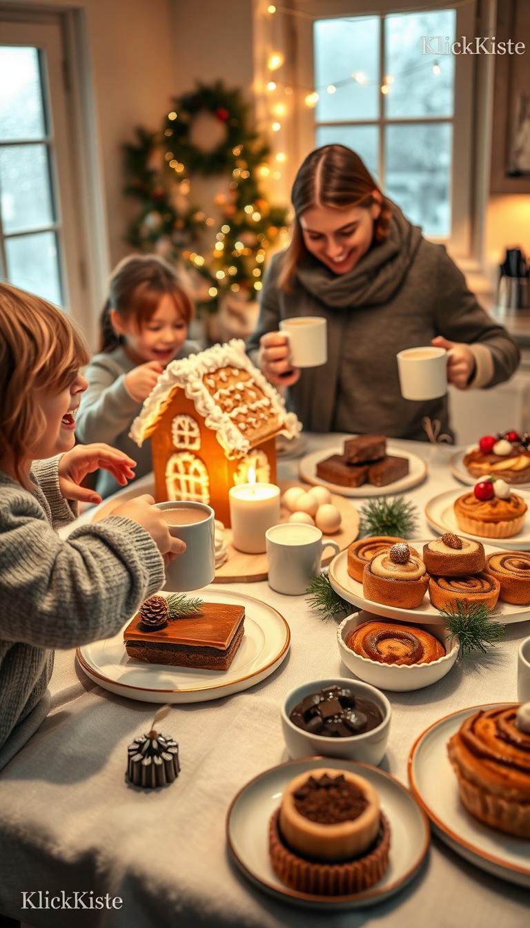 Winterdesserts Familie