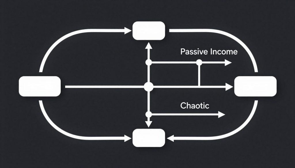Einfacher, strukturierter Weg zu passiven Einnahmen im Vergleich zu chaotischen Ansätzen