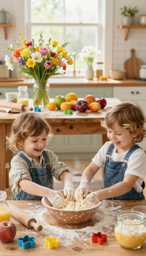 backen mit kindern frühling