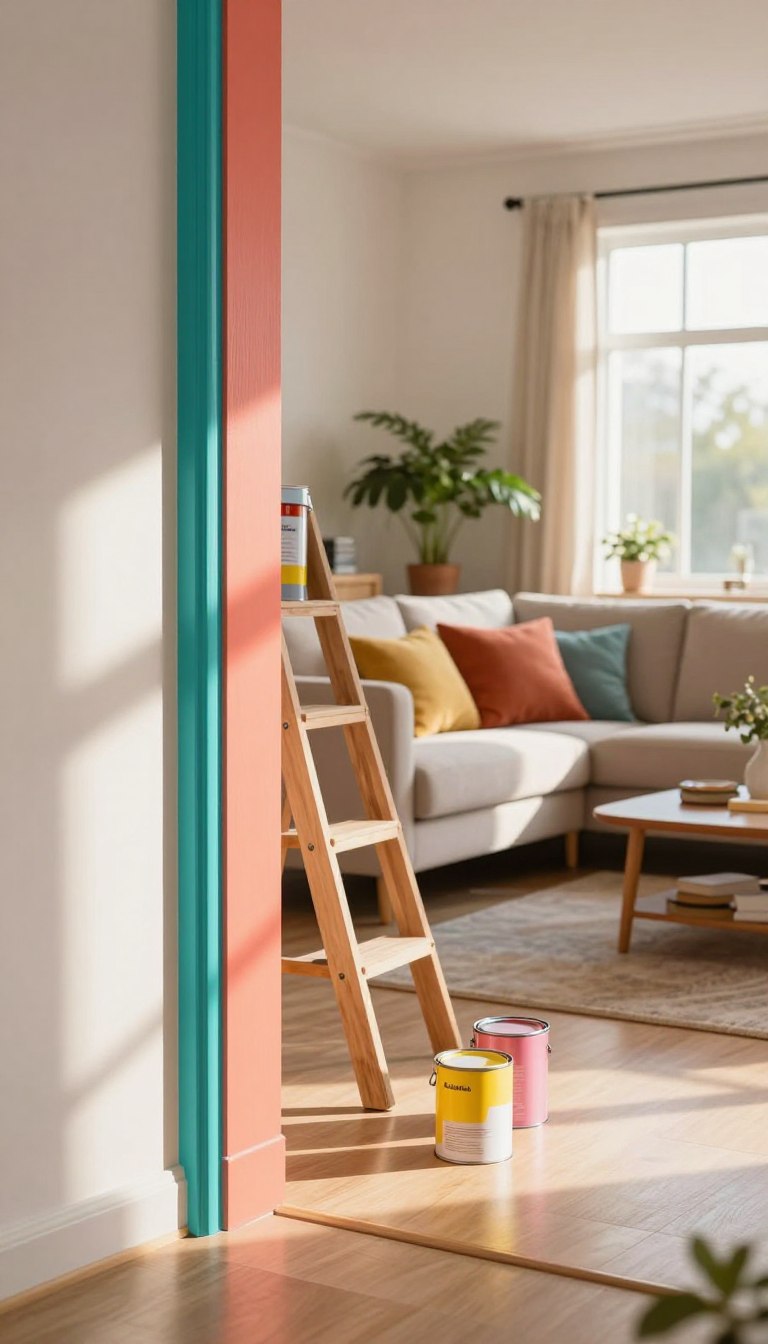 colorful trim painting interior