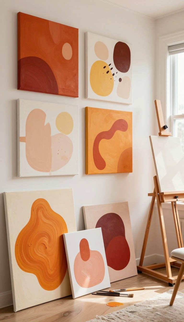 diy abstrakte kunst wand