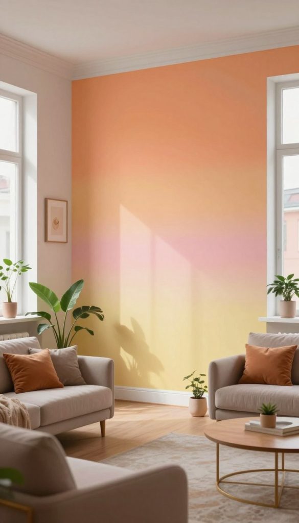 diy farbverlauf wandtechnik