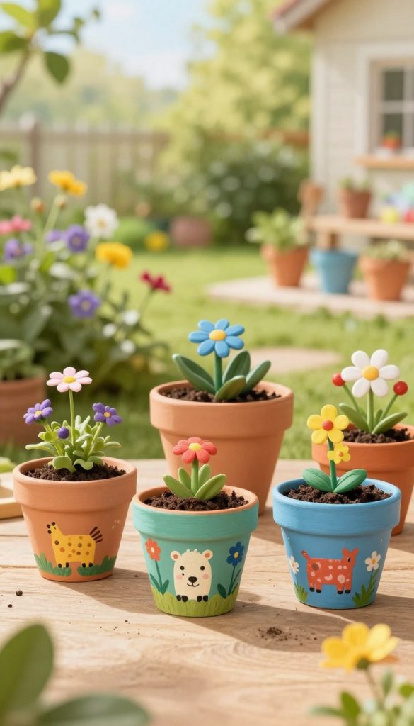 diy kinder blumenschalen