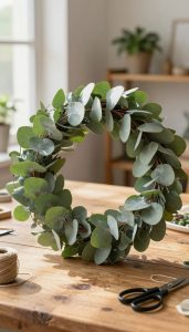 diy kranz aus eukalyptus